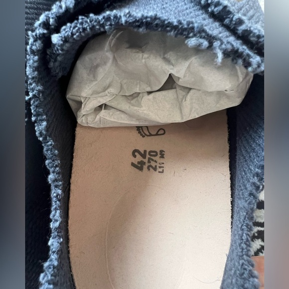 NIB Birkenstock Bend Low Decon Textile Midnight Blue Sneakers in size W11/M9 - Picture 12 of 12